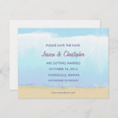 Minimalistische Artistieke Strand Save the Date Aa (Voorkant / Achterkant)