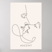 Minimalistische 'ASCENT' Architecturale Lijnkunst Poster (Voorkant)
