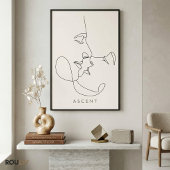 Minimalistische 'ASCENT' Architecturale Lijnkunst Poster