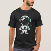 Minimalistische astronaut, astronautenliefhebbers t-shirt (Voorkant)