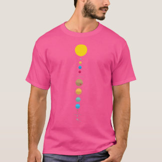 Minimalistische astronomiewetenschap van het zonne t-shirt