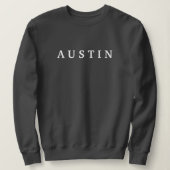 Minimalistische Austin City-reis sweatshirt (Design voorkant)