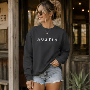 Minimalistische Austin City-reis sweatshirt