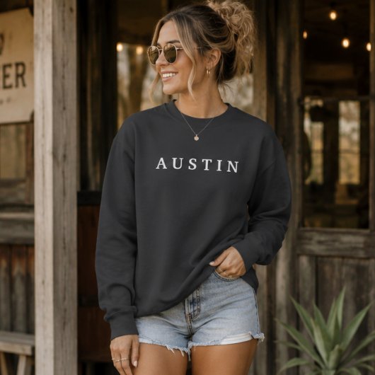 Minimalistische Austin City-reis sweatshirt