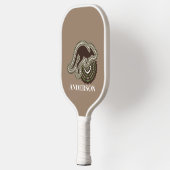 Minimalistische Australische Aboriginal Kangoeroe  Pickleball Paddle (Links)