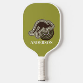 Minimalistische Australische Aboriginal Kangoeroe  Pickleball Paddle