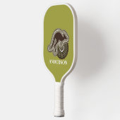Minimalistische Australische Aboriginal Kangoeroe  Pickleball Paddle (Links)
