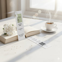 Minimalistische Auteur Bladwijzer Sjabloon met Boo Mini Visitekaartje