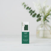 Minimalistische auteursbladwijzer sjabloon met boe mini visitekaartje (Staand voorkant)