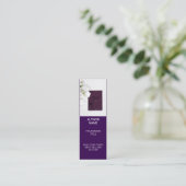 Minimalistische auteursbladwijzer sjabloon met boe mini visitekaartje (Staand voorkant)