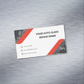 Minimalistische autoglasreparatie magnetisch visitekaartje (Voorbeeld)