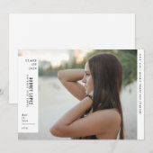 Minimalistische Avant-Garde-Foto Afstudeerfoto Kaart (Voorkant / Achterkant)