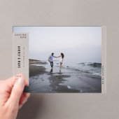 Minimalistische Avant Garde Fotobruiloft Bewaar de Acryl Uitnodigingen (Insitu (Draagbaar))