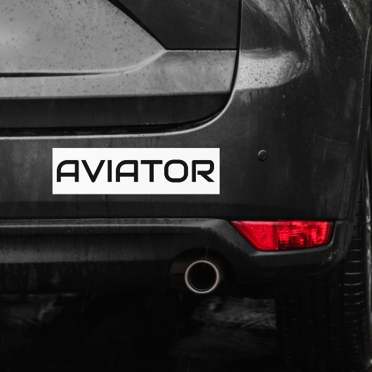 Minimalistische AVIATOR-typografie, eenvoudige luc Bumpersticker