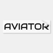 Minimalistische AVIATOR-typografie, eenvoudige luc Bumpersticker (Voorkant)