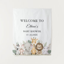 Minimalistische Avontuurlijke Bosdieren Baby Showe