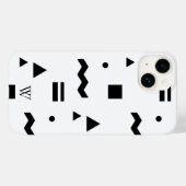Minimalistische B & W Abstracte lijnen & vormen Case-Mate iPhone Case (Achterkant (horizontaal))