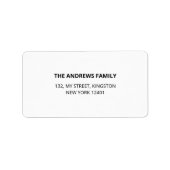 Minimalistische Baby-aankondiging Kerstmis Etiket (Voorkant)