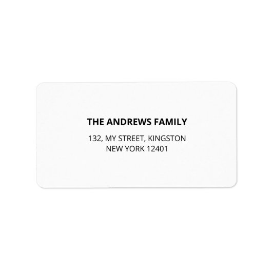 Minimalistische Baby-aankondiging Kerstmis Etiket (Voorkant)