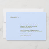 Minimalistische baby blauwe jongen geboorte aankondiging (Voorkant)