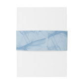 Minimalistische Baby Blue Initialen Datum bruiloft Uitnodigingen Wikkel (Achterkant Voorbeeld)