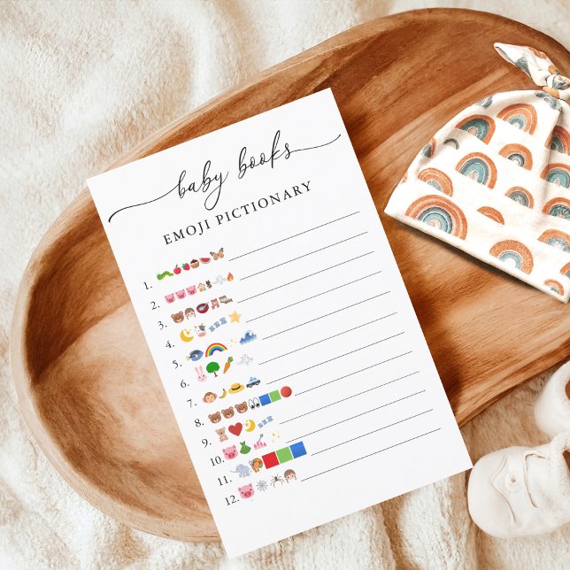 Minimalistische Baby Books Emoji Pictionary Game (Creator heeft geüpload)