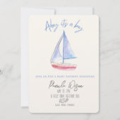 Minimalistische baby boy baby shower kaart (Voorkant)