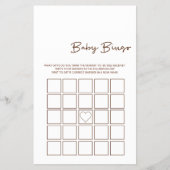 Minimalistische baby cadeau bingo spel flyer (Voorkant)