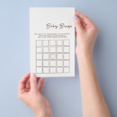 Minimalistische baby cadeau bingo spel flyer (Hand)