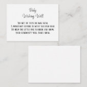 Minimalistische Baby die een goede monetaire bijdr Informatiekaartje (Voorkant / Achterkant)