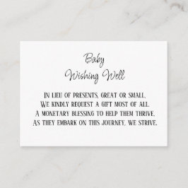 Minimalistische Baby die een goede monetaire bijdr Informatiekaartje