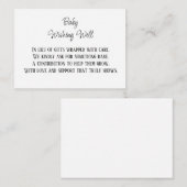 Minimalistische Baby die een goede monetaire bijdr Informatiekaartje (Voorkant / Achterkant)