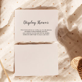 Minimalistische Baby Display Douche Behuizing Kaar Informatiekaartje