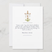 Minimalistische baby doop uitnodiging template (Achterkant)