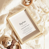 Minimalistische Baby-doopuitnodiging Kaart