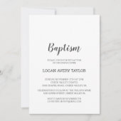 Minimalistische Baby-doopuitnodiging Kaart (Voorkant)