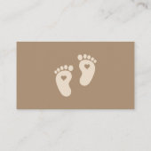 Minimalistische Baby Feet Gender Reveal Boeken voo Informatiekaartje (Achterkant)
