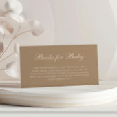 Minimalistische Baby Feet Gender Reveal Boeken voo Informatiekaartje