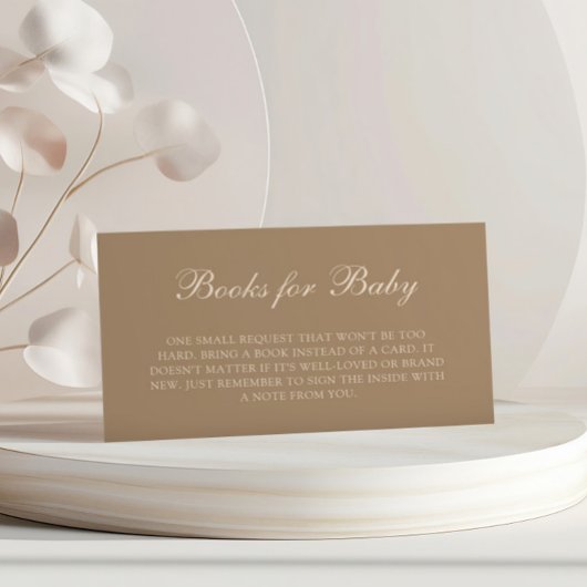 Minimalistische Baby Feet Gender Reveal Boeken voo Informatiekaartje