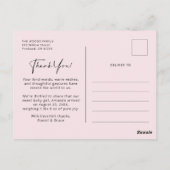 Minimalistische Baby-foto Dank u Briefkaart (Achterkant)