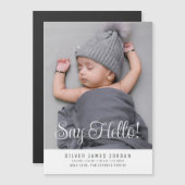 Minimalistische Baby Foto Geboorte Aankondigingen (Voorkant / Achterkant)