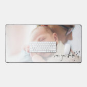 Minimalistische Baby foto hou van je papa Bureaumat (Keyboard & Muis)