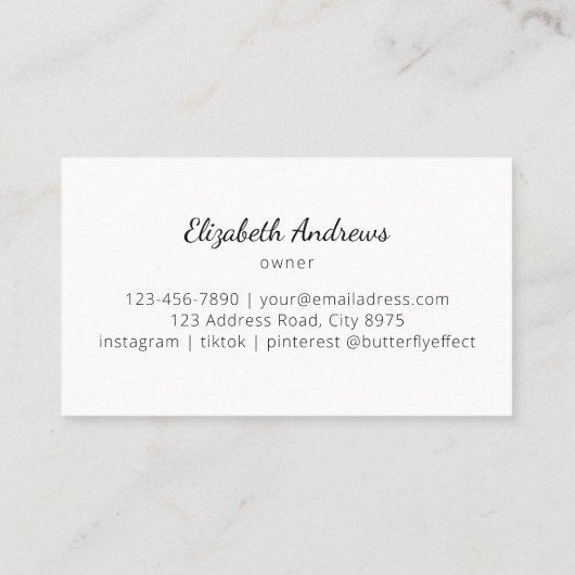 Minimalistische Baby Hands Logo - Geboortedoula, v Visitekaartje (Achterkant)