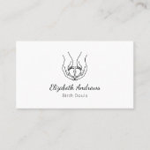 Minimalistische Baby Hands Logo - Geboortedoula, v Visitekaartje (Voorkant)