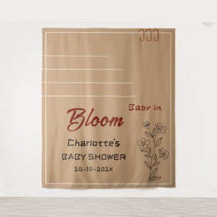 Minimalistische Baby In Bloom Wilde Bloem Baby Sho Wandkleed