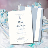 Minimalistische baby jongens shower uitnodiging ca