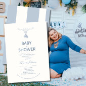 Minimalistische baby jongens shower uitnodiging ca