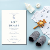 Minimalistische baby jongens shower uitnodiging ca