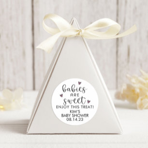 Minimalistische baby meisje baby's zijn lieve guns ronde sticker