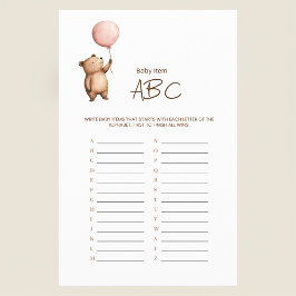 Minimalistische Baby Naam ABC Spel Flyer